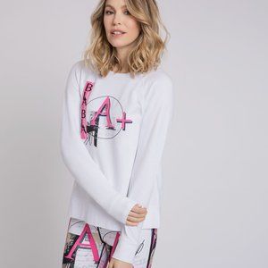 Raglan LS Printed T Shirt by BYLYSE 67% Bamboo 28%